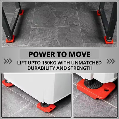 Furniture Lifter Mover Tool Set with 4 Rotational Sliders