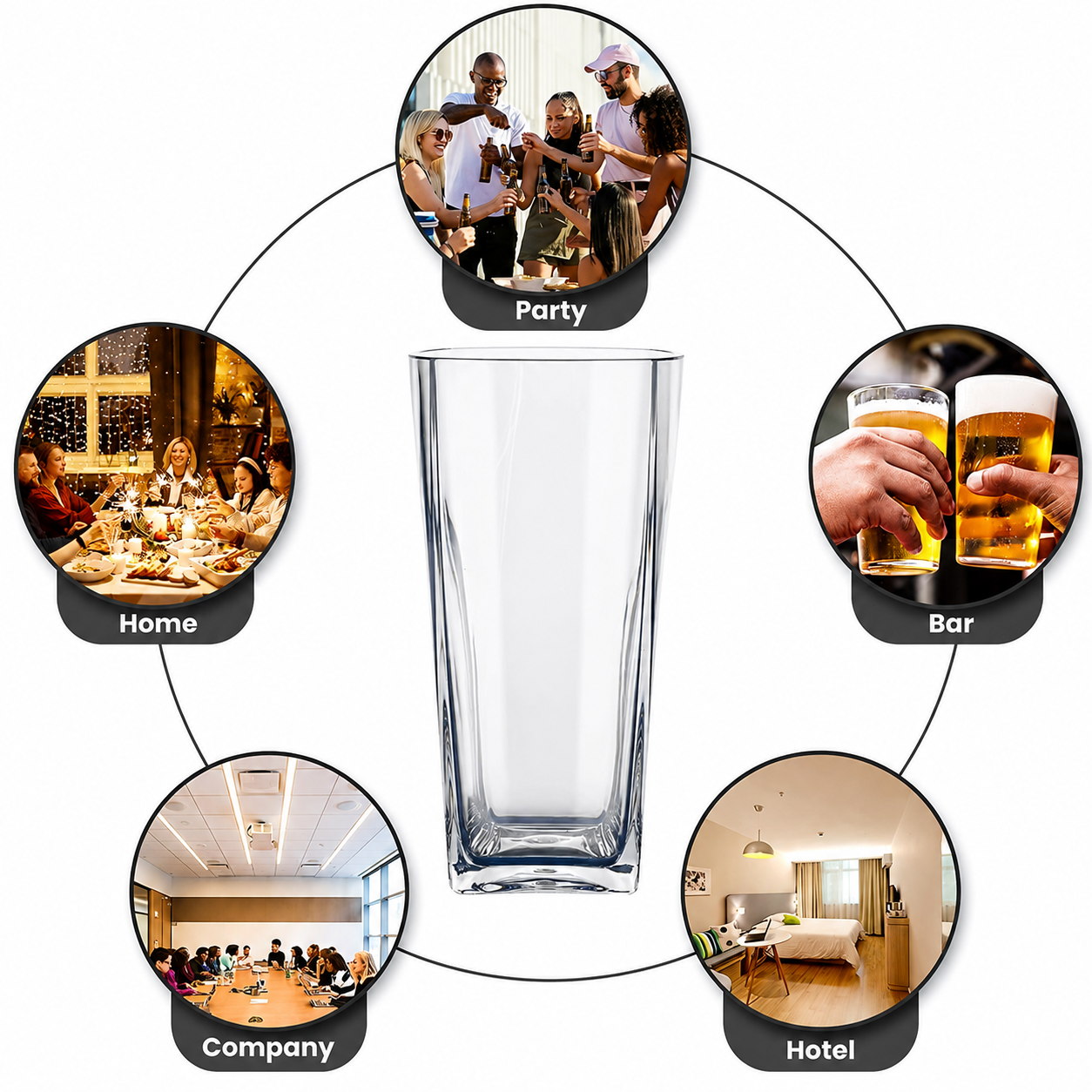 Premium Polycarbonate Unbreakable Water & Juice Glass Set