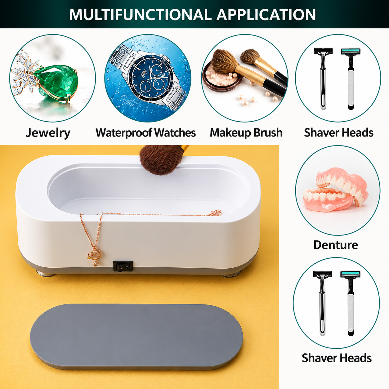 300ml Portable Ultrasonic Jewelry Cleaner Machine